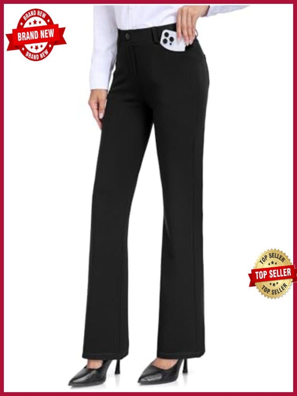 Tall Women Bootcut Dress Pants Stretch Work Slacks 34 36 38 Inseam